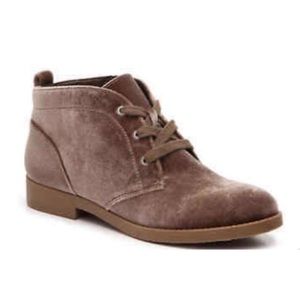 indigo rd. Shiny & Soft Velvety Tie Ankle Booties